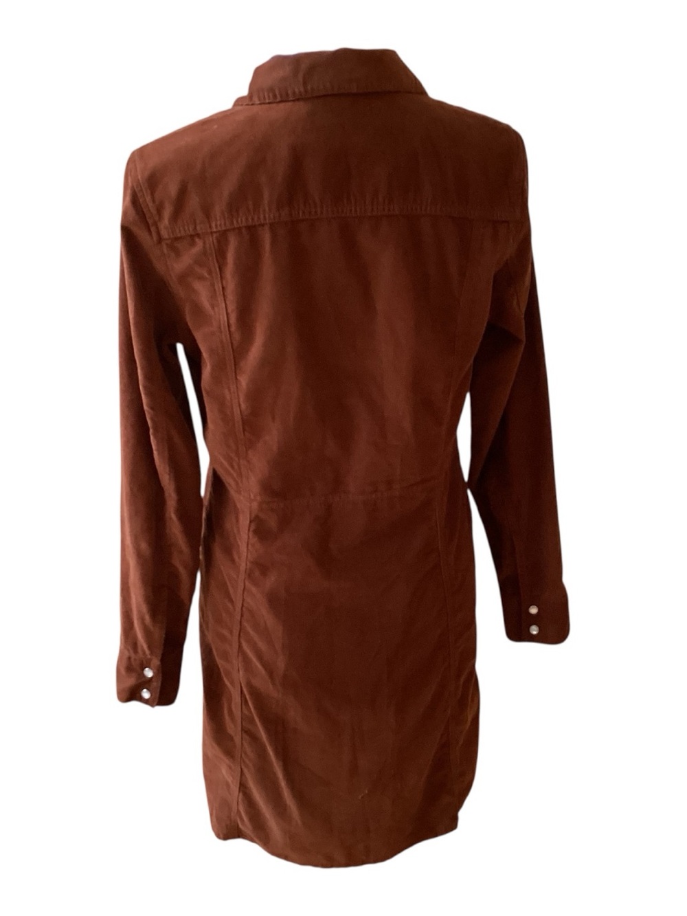 Gap Rust Brown Western Pearl Snap Front Corduroy Dress Misses size M - Picture 6 of 6